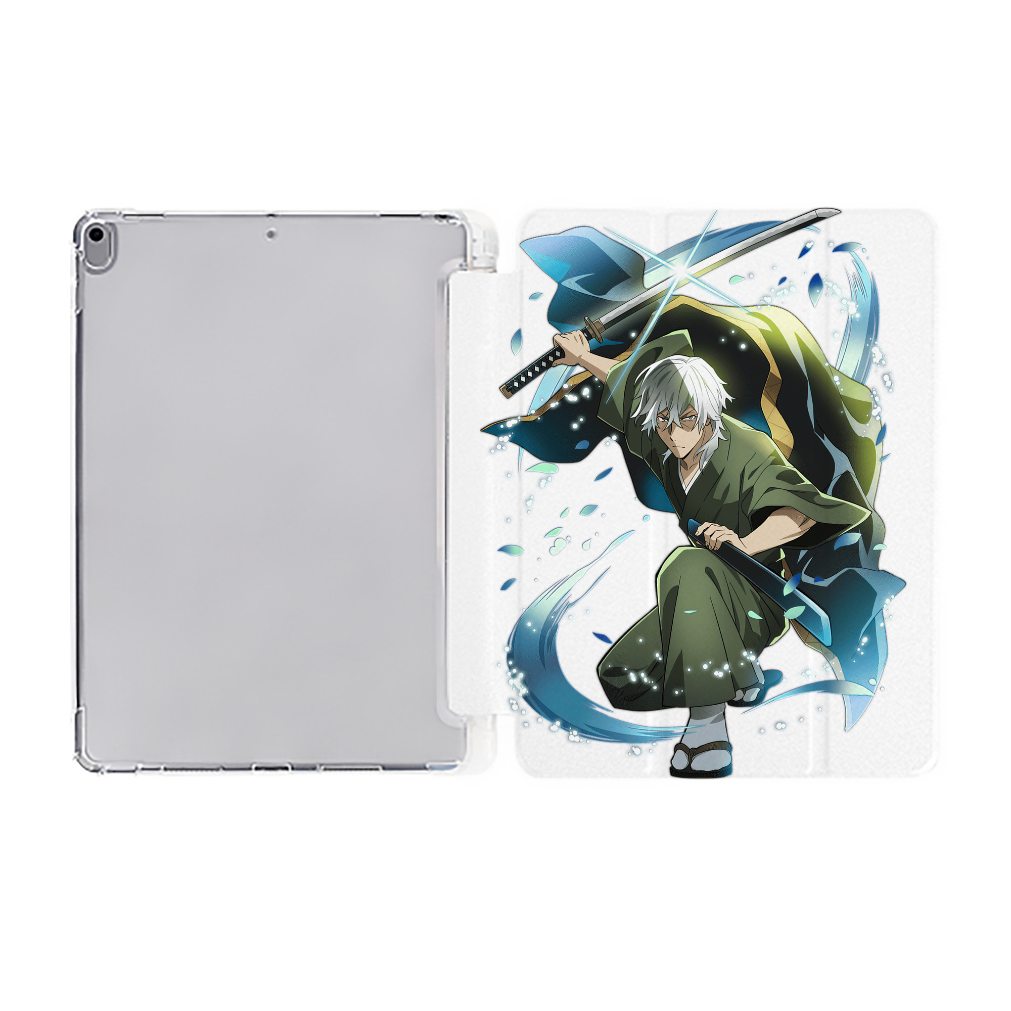 （画像用） 文豪ストレイドッグス Bungo Stray Dogs IPad ケース ペン収納付き 三つ折りスタンド PUレザー×シリコン 対応機種9.5/10.5/10.9インチ
